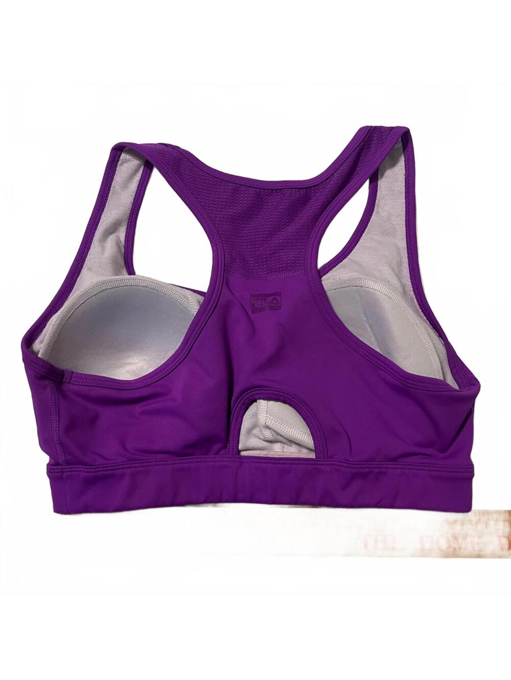 Fila Purple Performance Sports Bra Athletic Workout Activewear - Picture 2 of 2